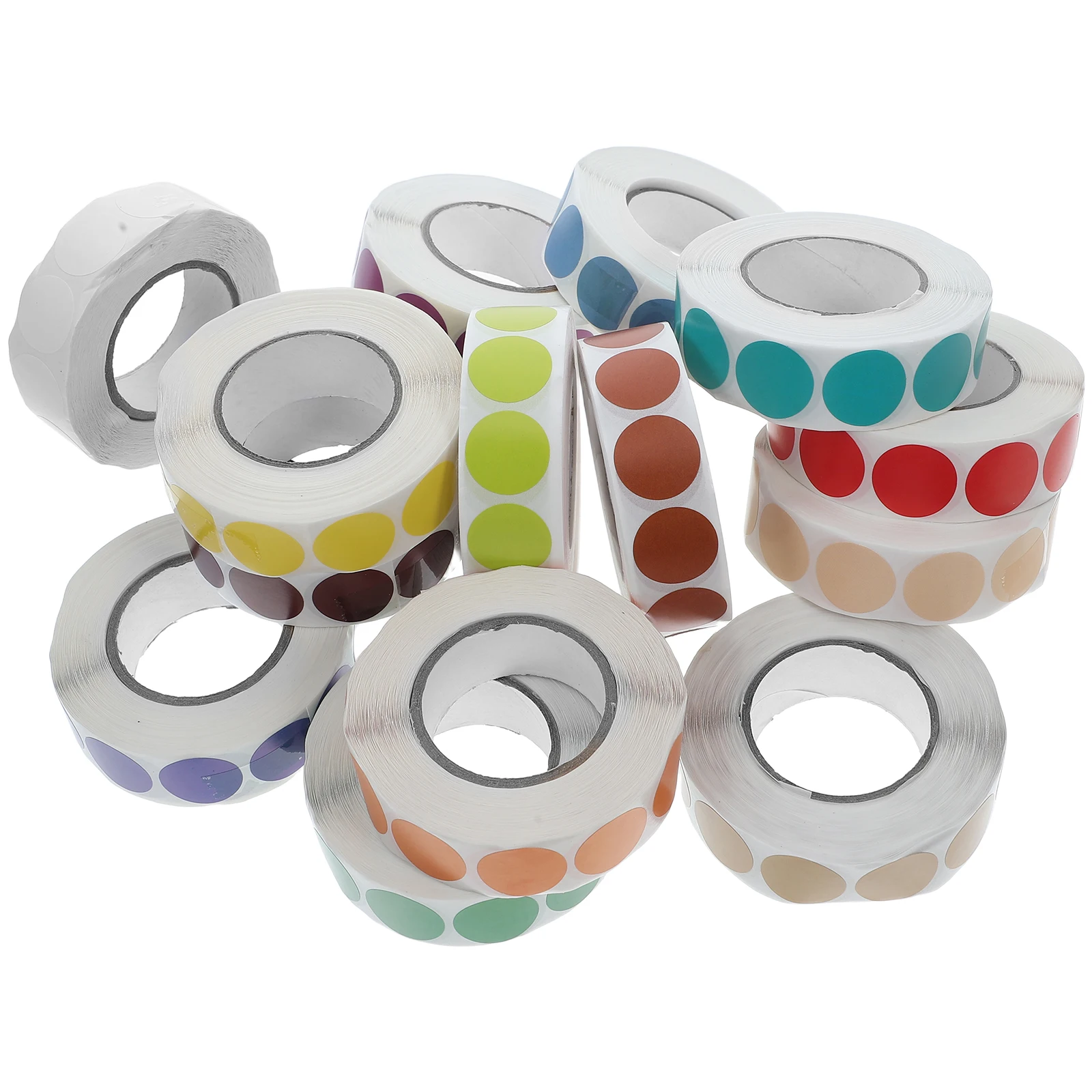 

15Pcs Self Adhesive Color Coding Round Dot Stickers for Food Service School Restaurant Labeling Writable Tape Dot Stickers