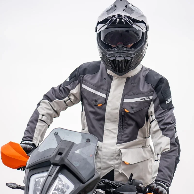 Fatos de rali para motociclismo masculino, terno quente para todas as temporadas, impermeável e antiqueda roupas de viagem motorcross, inverno