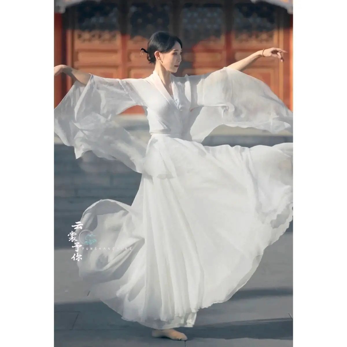 

Clouds Give You "Fragrance" Classical Dance Costume Large Swing Skirt Gauze Hanfu Fairy Temperament Classical Body Rhyme Art