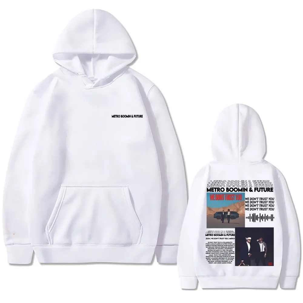 Rapper Metro Boomin and Future New Album We Don't Trust You Double Sided Print Hoodie Men's Hip Hop Casual Oversized Sweatshirts