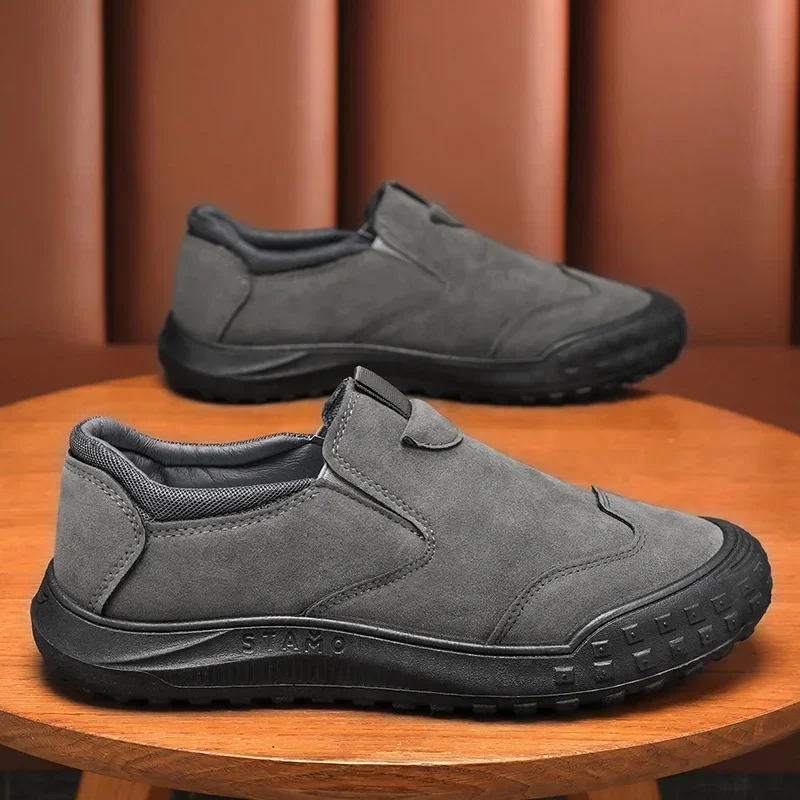 2024 sapatos casuais masculinos na moda confortáveis falts novo impermeável resistente ao desgaste deslizamento-em mocassins masculinos zapatillas de hombre