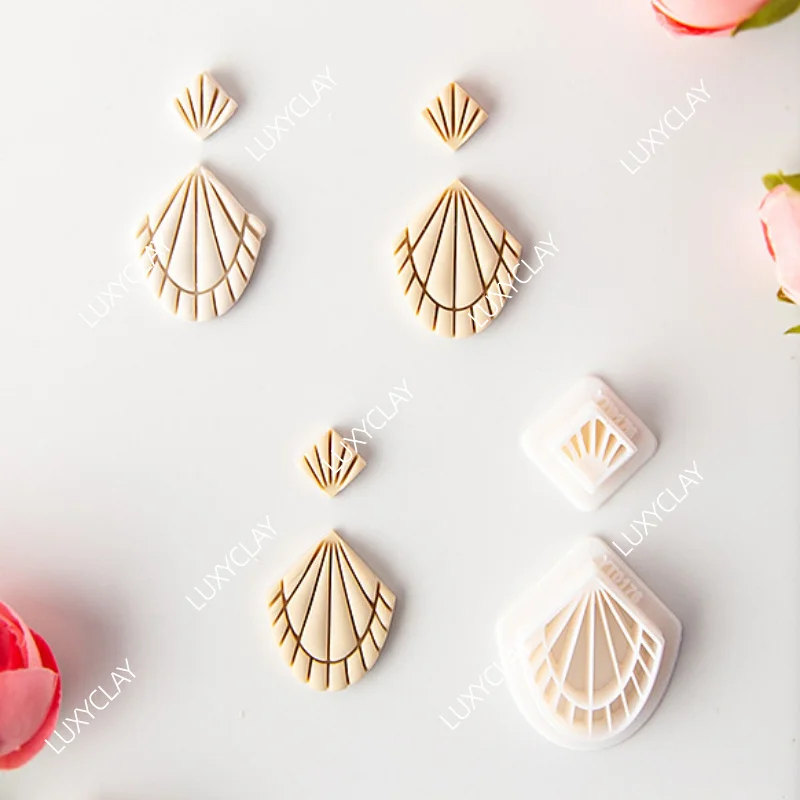 2pcs/set Bohemian Exotic Clay Molds Irregular Geometry Shaped Clay Cutters Embossed Molds for Handmade Earrings Jewelry Making