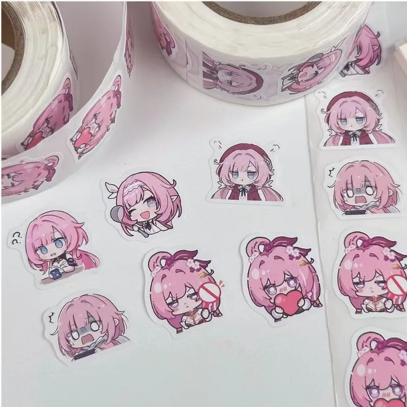 500Pcs/Pack Game Honkai Impact 3 Cartoon Elysia Anime Theme Seal Labels Stickers For DIY Gift Baking Package birthday gift
