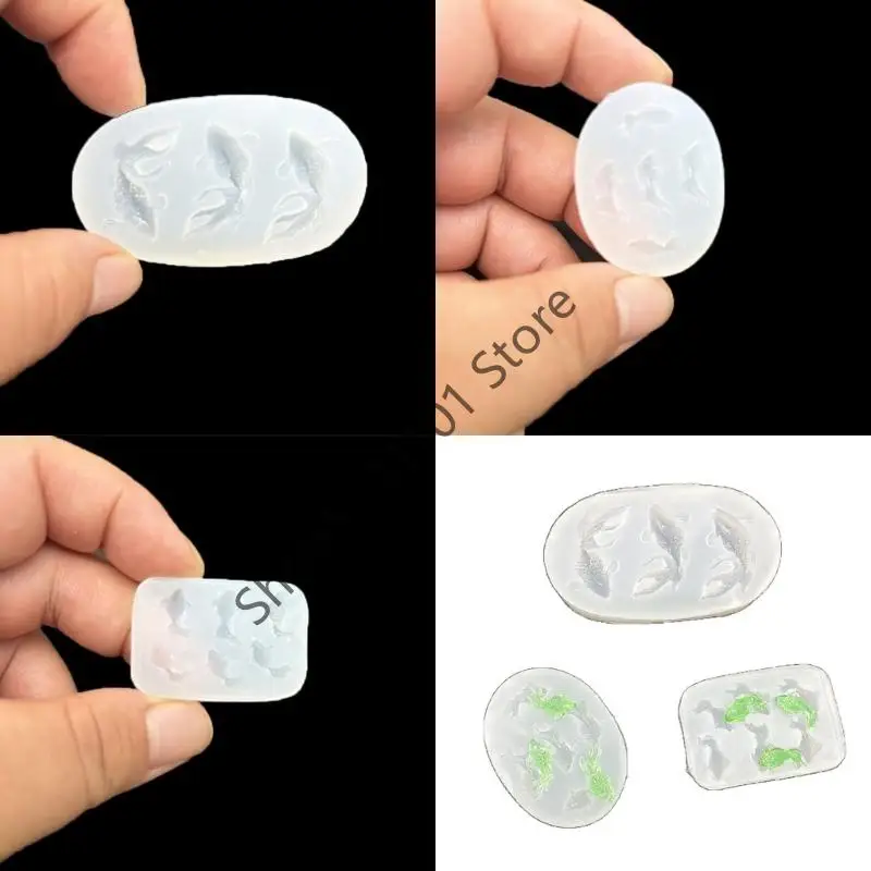 

X6HE Flexible Carp Fish Silicone Mold Easy Release Jewelry Crafts Casting Mold For Resin Crafts Keychain Accessories