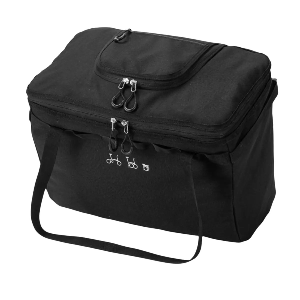 Folding Bike Pet Bag for Front Basket Front Bag Outdoor Picnic Basket Storage Bag Black