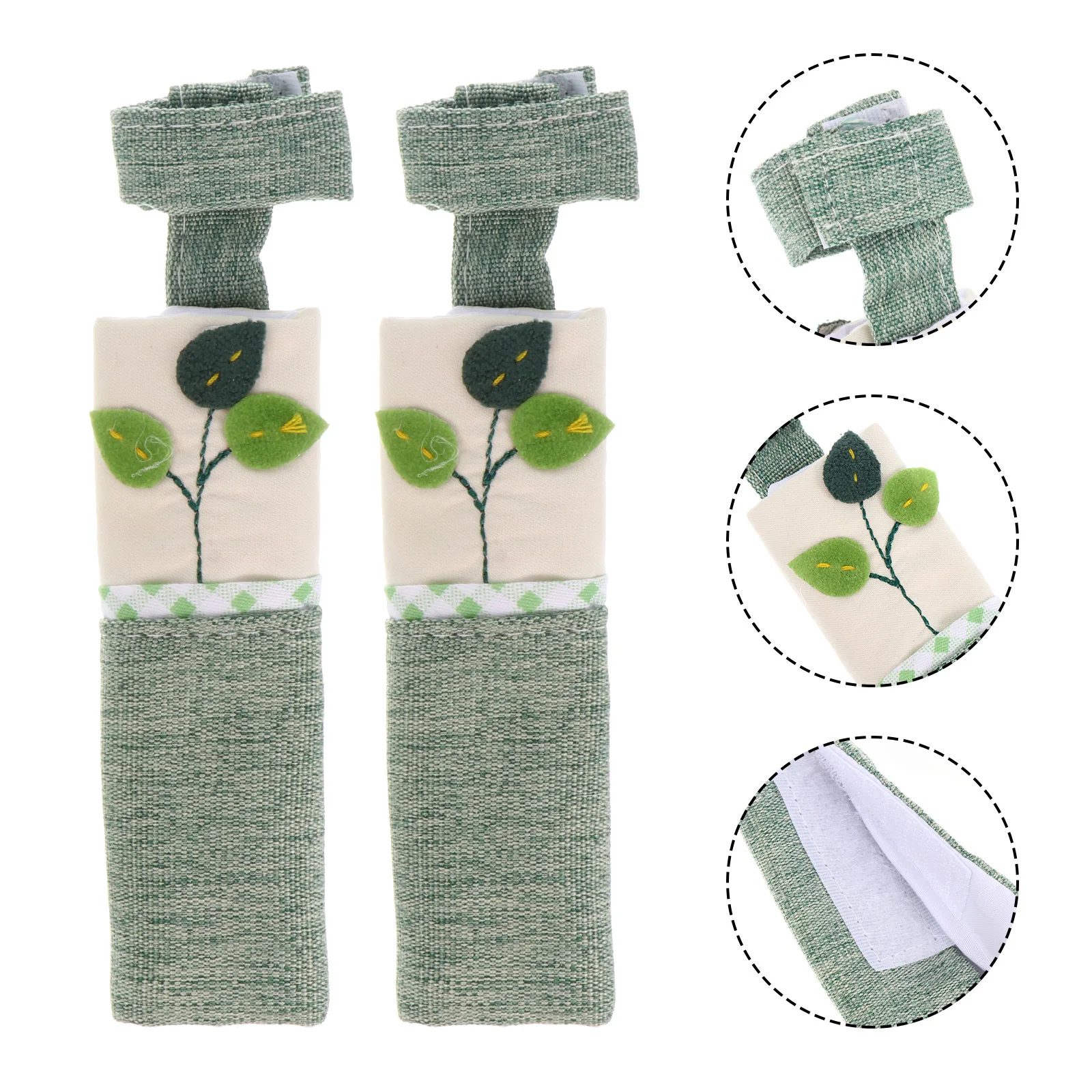 

2Pcs Fridge Handle Covers Anti-Static Comfortable Fabric Home Decoration Protection for Kitchen Cabinets Doors