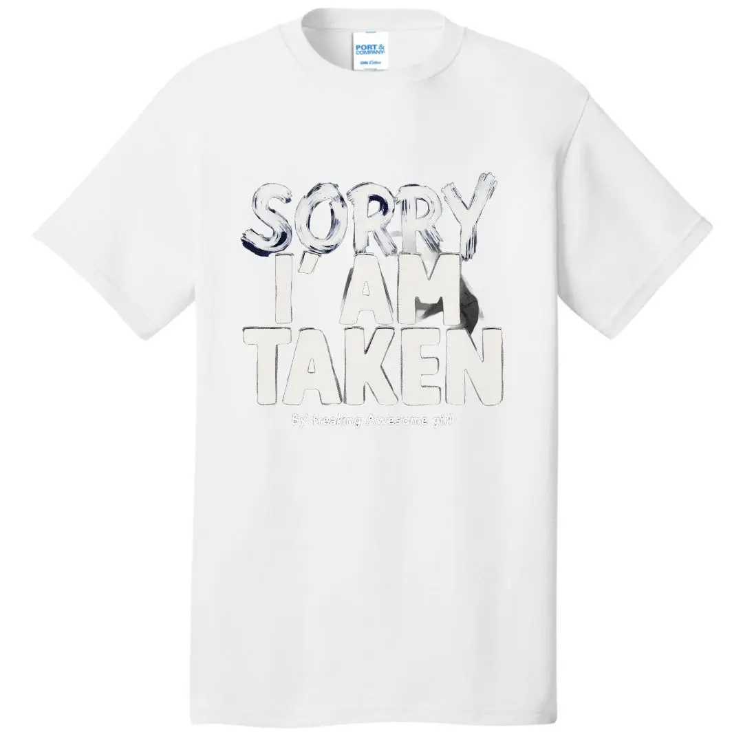 آسف لقد أخذت تي شيرت برقبة دائرية، تي شيرت برسومات نصية جريئة بأكمام قصيرة، بلوزة قطنية غير رسمية من ماركة Gildan، ريلات روحية مرحة #4