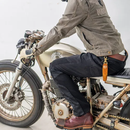 Imagen 2 del producto Uglybros-hebilla de guantes de motocicleta de cuero genuino, accesorio Retro Para Harley, llavero con clip de encuadernación, 3 colores