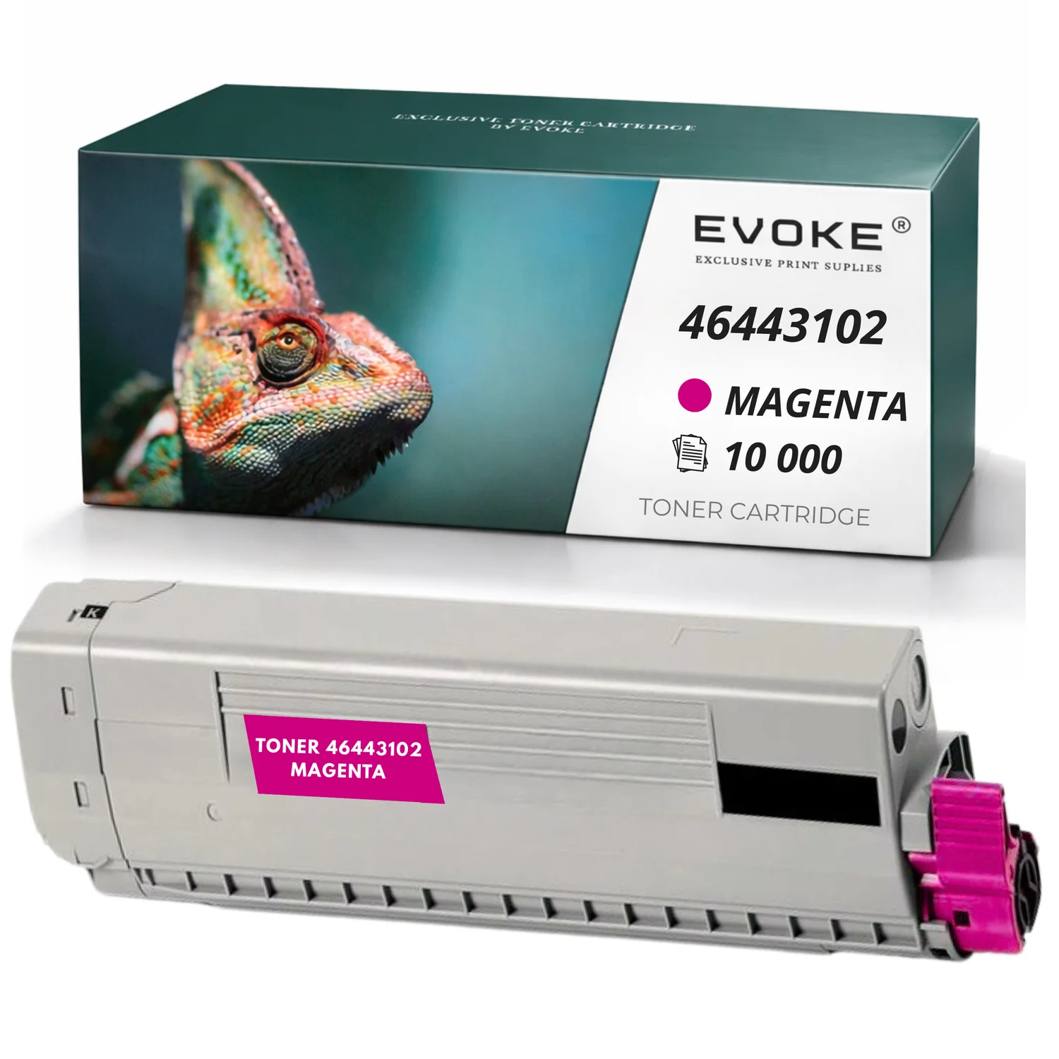 Evoke Compatibele Toner voor Oki C833 m C833M C833 46443102 Magenta 10000 Pagina's C833Dn C833Dt C833N C843Dn