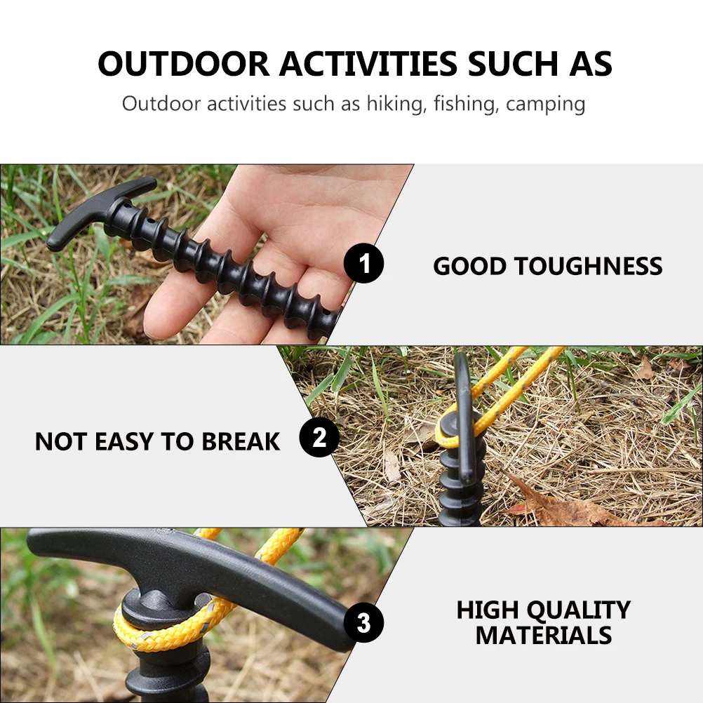 

10pcs Strength Nylon Tent Stakes Durable Pegs for Camping Hiking Ground Tent Stakes Nails Awning Fixing Canopy