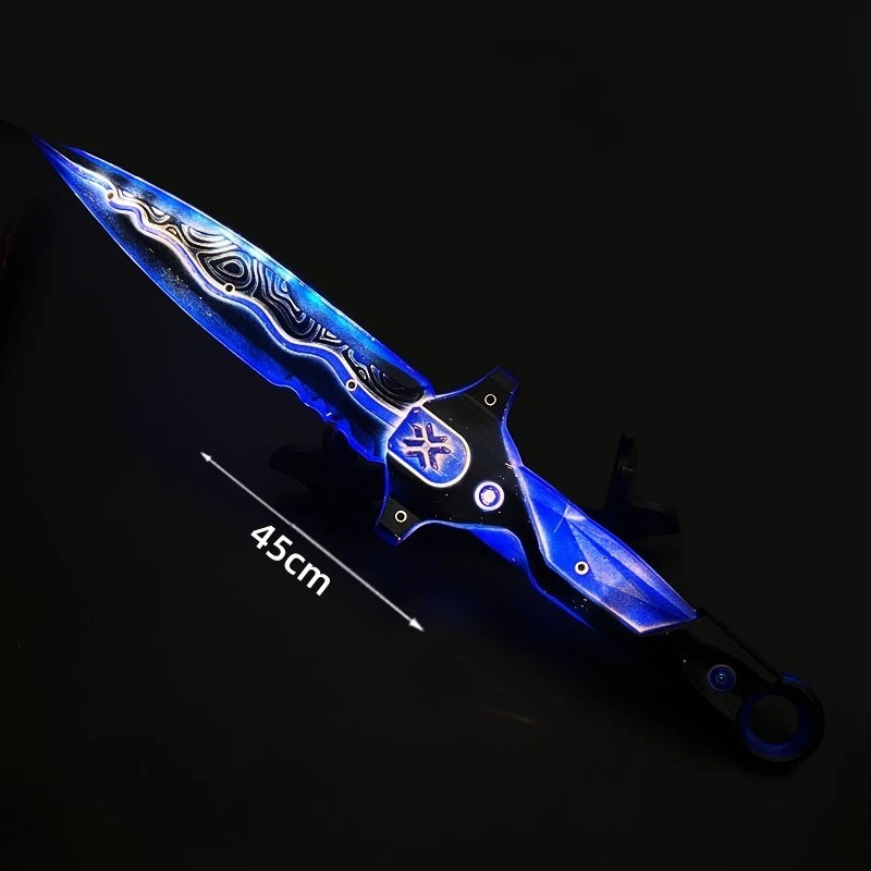 45cm/17.72in Valorant Acrylic Luminous Knife Katana Game Model Props Samurai Cosplay Party Supplies Collectible Outdoor Toy Gift