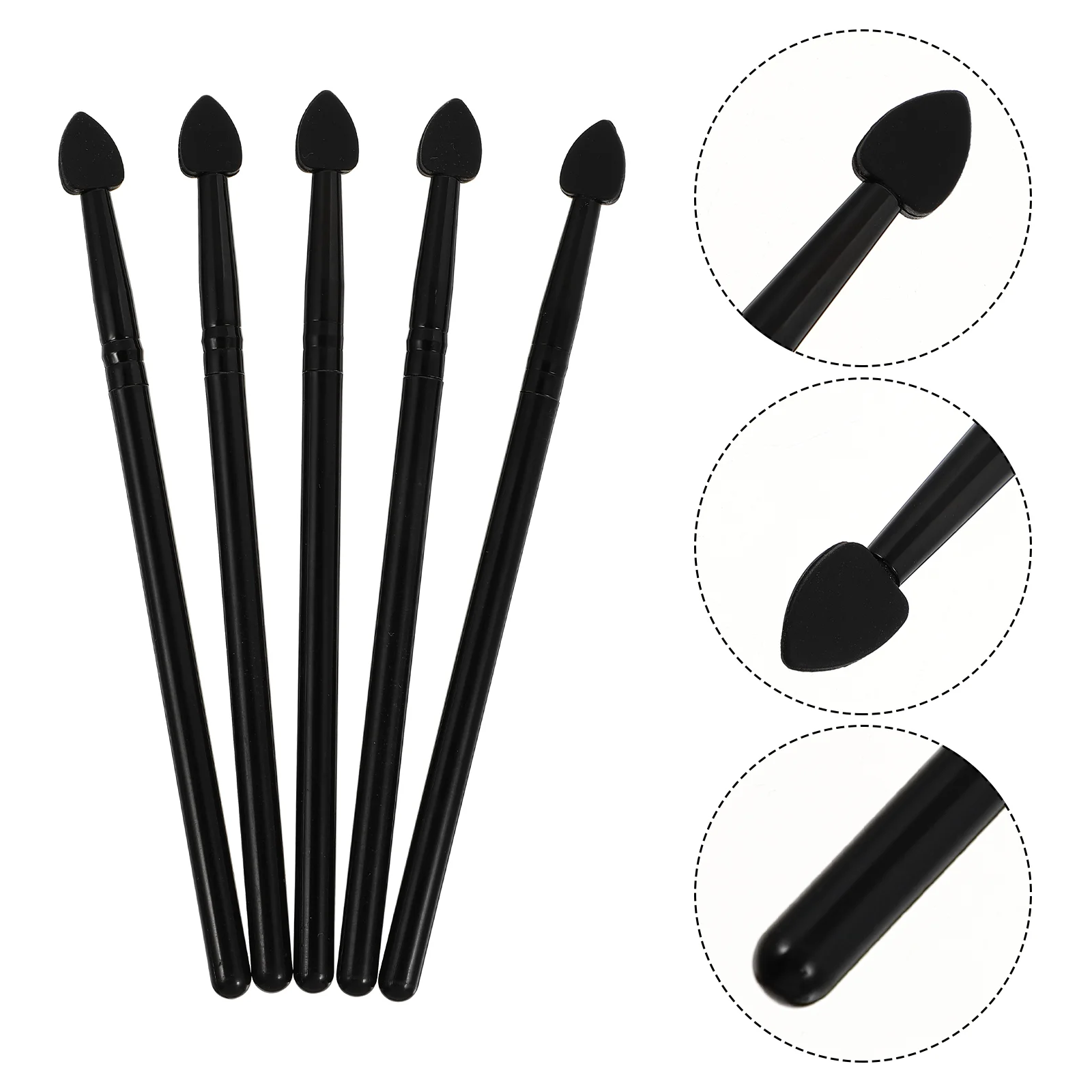 5 PCS Silicone Eyeshadow Brush Tool Makeup Face Creative Plastic Handle