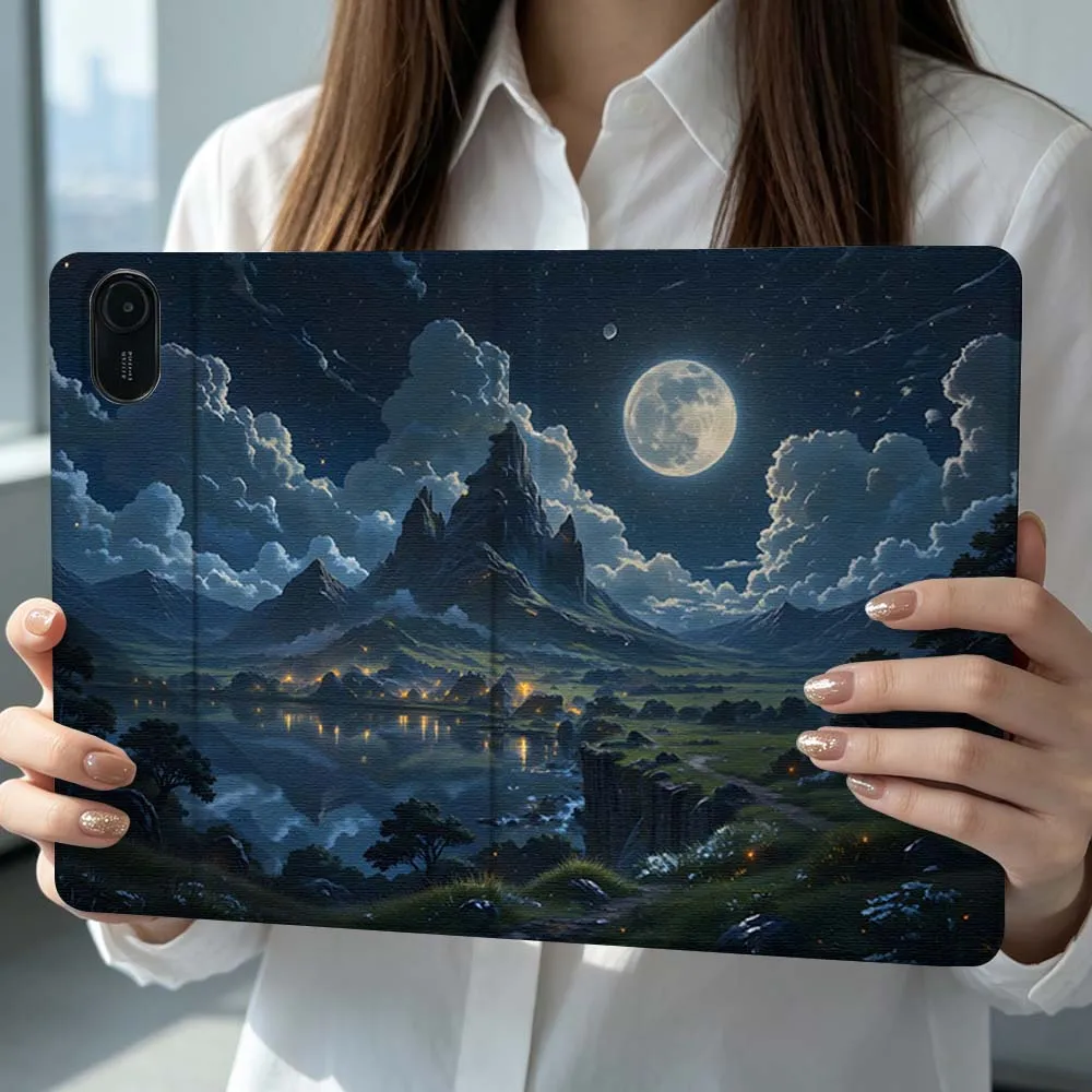 

Romantic Stars Moon Pen Tray For Xiaomi Poco Redmi Pad 8 2 4 C1 6 6S 7 7S SE 9.7 14 11 11.2 12.1 12.5 Inch Tablet Case