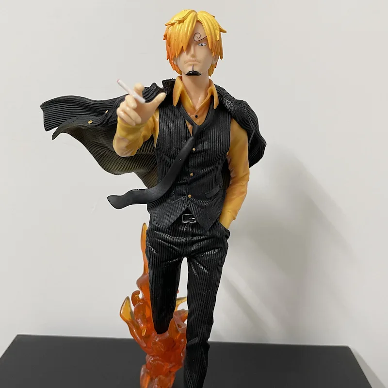 31cm One Piece Blood Sanji Figure Anime Collection Pvc Model Statue Thousand Sunny Zoro Luffy Going Merry Mini Figurines Toys