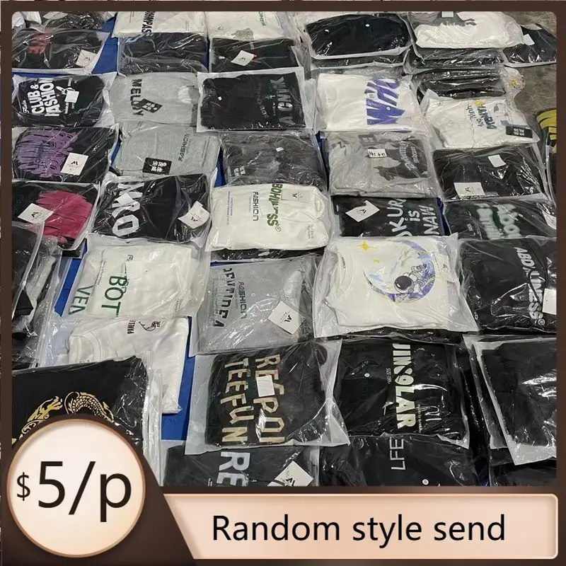 Summer Short Sleeve T-shirt Overstock Random Delivery Bargain Clearance Assorted Casual Tees Mixed Batch No Specific Brand Flash