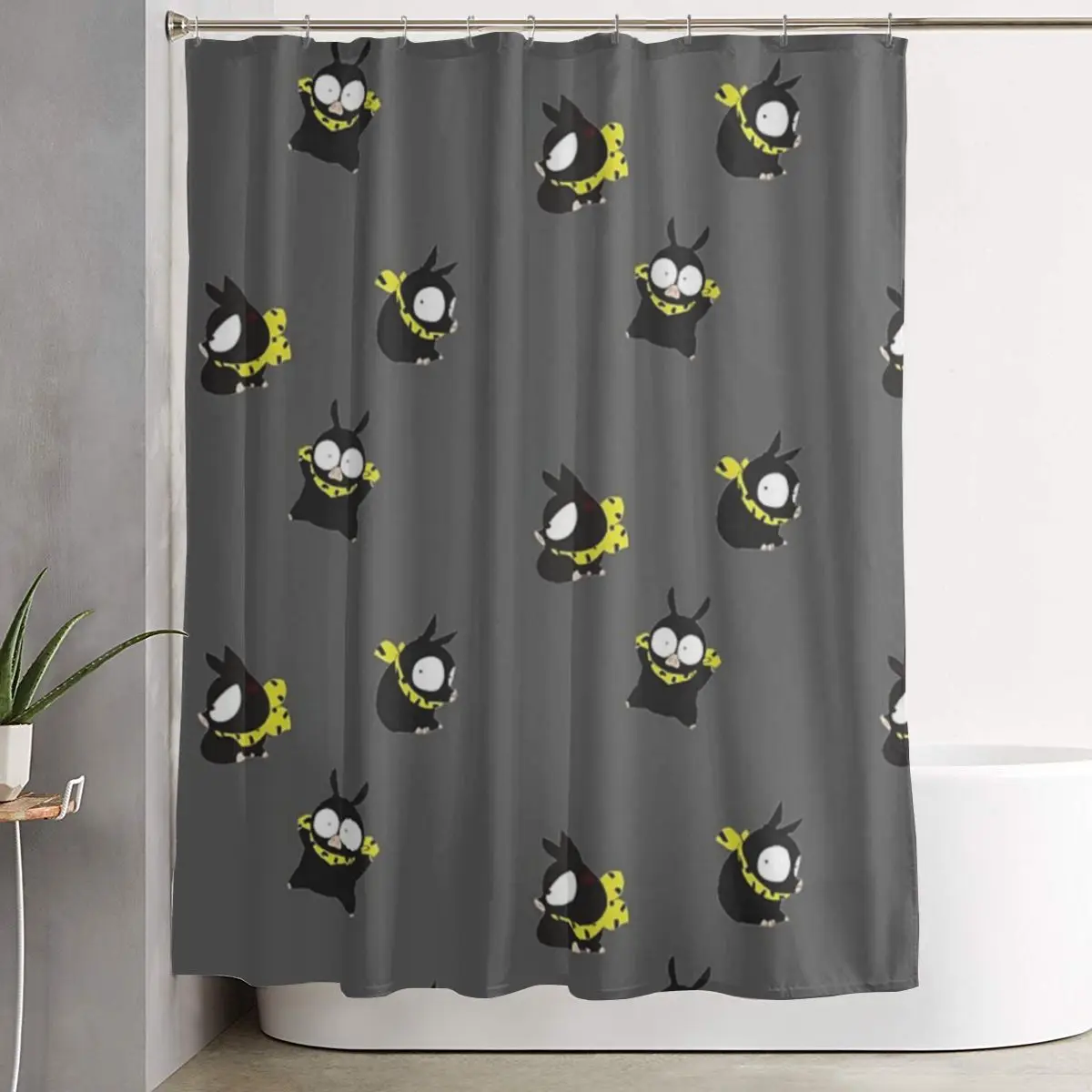 

P Chan Ranma Shower Curtain Bathroom Polyester Waterproof Bath Curtains with Hooks