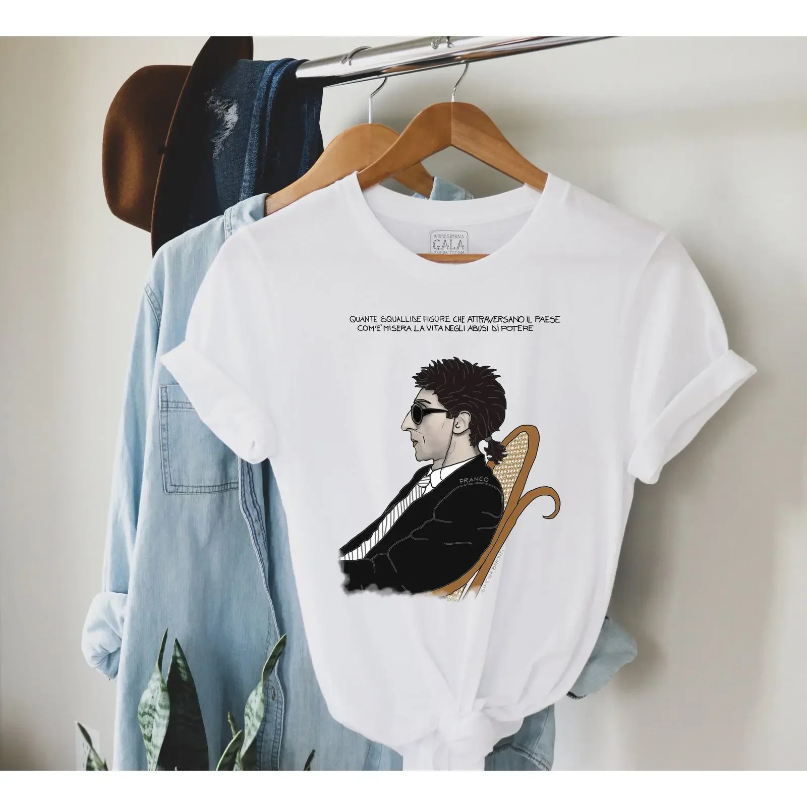 T shirt Battiato uomo donna bambino cotone organico frase motivazionale vintage Washed Top For Everyday Wear streetwear Unisex