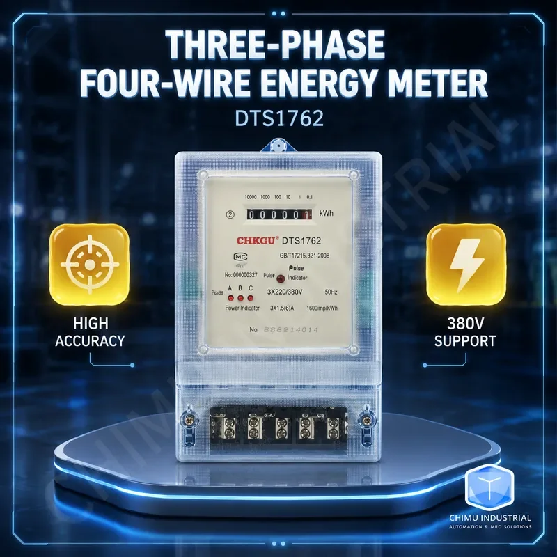 【CHIMU INDUSTRIAL】 for DTS1762 Three Phase Four Wire Energy Meter Transparent Case 380V 100A