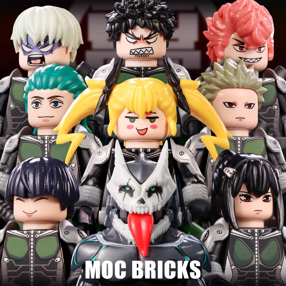 

MOC Bricks Anime Kaiju NO 8 Monster Building Blocks Hibino Kafka Ashiro DIY Mini Action Figures Cartoon Model Toys for Kids Gift