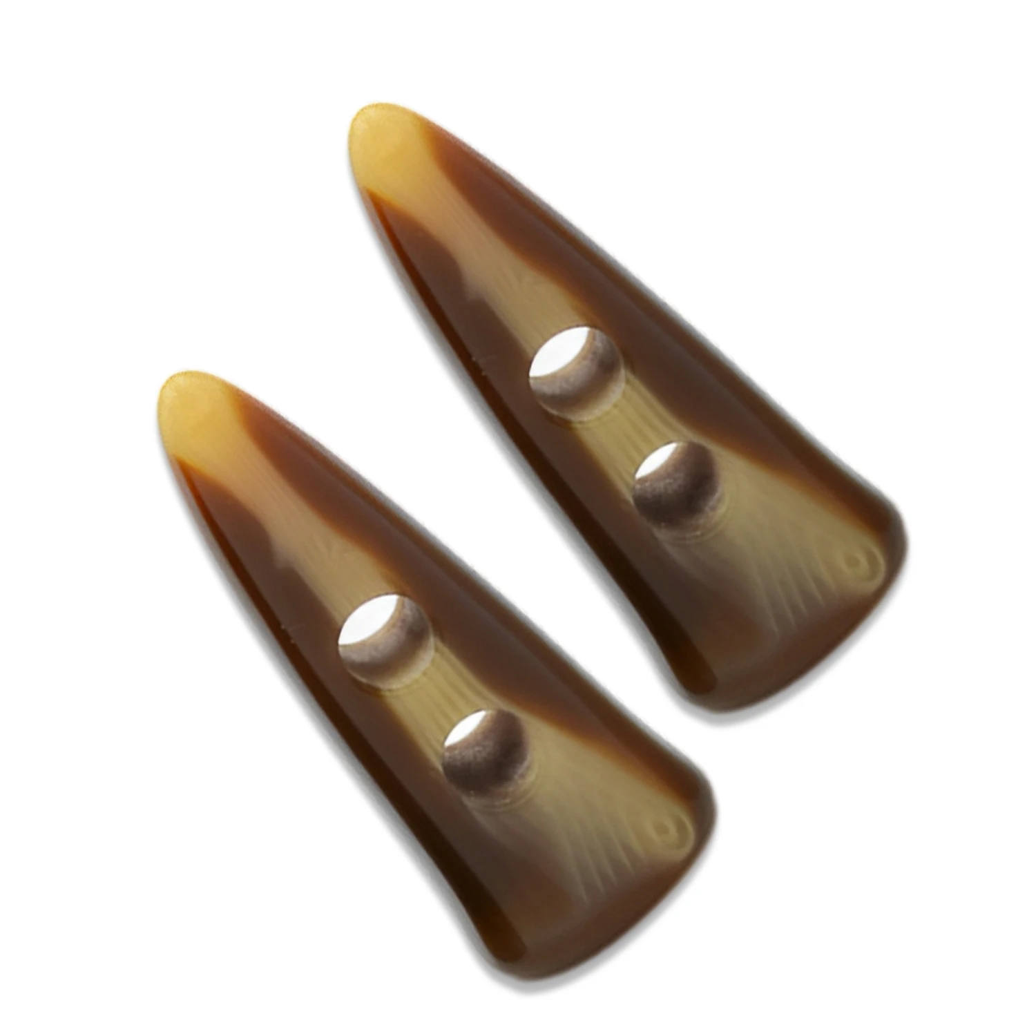 Horn Buckle 2 Hole Resin Toggle Large Buttons for Sewing Craft DIY Handmade Accessories Clothing Coat Jacket Blazer Bag
