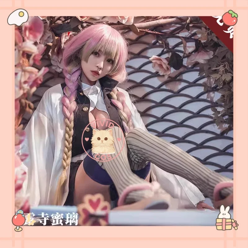 

Demon Slayers Anime Kanroji Mitsuri Cosplay Costume for Women Adult Kisatsutai Popular Uniform Wig Halloween Comic Con Outfit