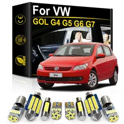 Dla Volkswagen VW Gol 4 5 6 7 G4 G5 G6 G7 LED do wnętrza samochodu mapa świetlna uchwyt do tablicy rejestracyjnej na bagażnik żarówki akcesoria Canbus