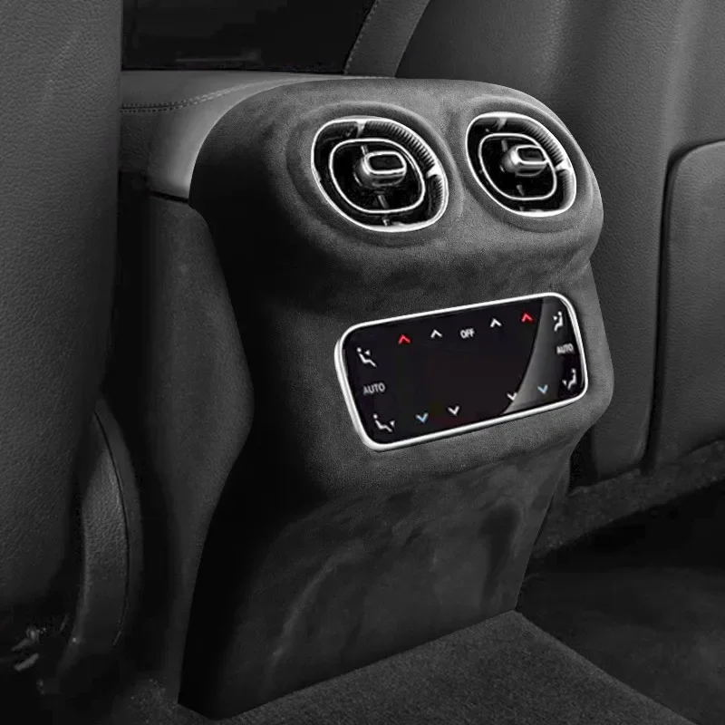 

Alcnatara Cover For Mercedes Benz C-Class W206 2022 2023 2024, GLC X253 2023 2024 Armrest Tray Cap Pad and Rear AC Outlet Panels
