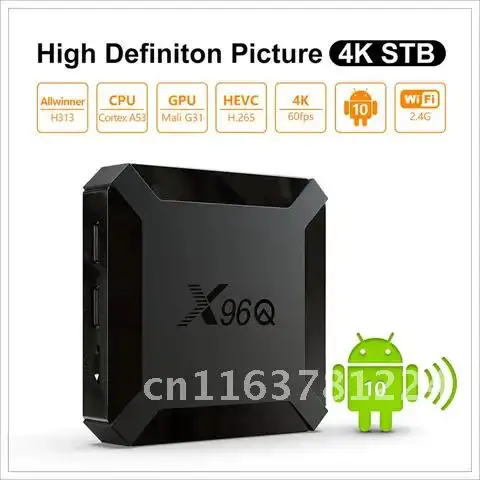 X96Q Android 10.0 TV BOX 4K Allwinner H313 Media Player 3D 4K 1080P 4G 64G Video TV Receiver Wifi 2.4G TV Box Set top Box