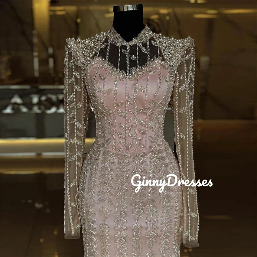 

Dubai Luxury Evening Dress Customize A-Line Scoop Neckline Elegant Party Dresses For Women Floor-Length Dresses For Special Eve