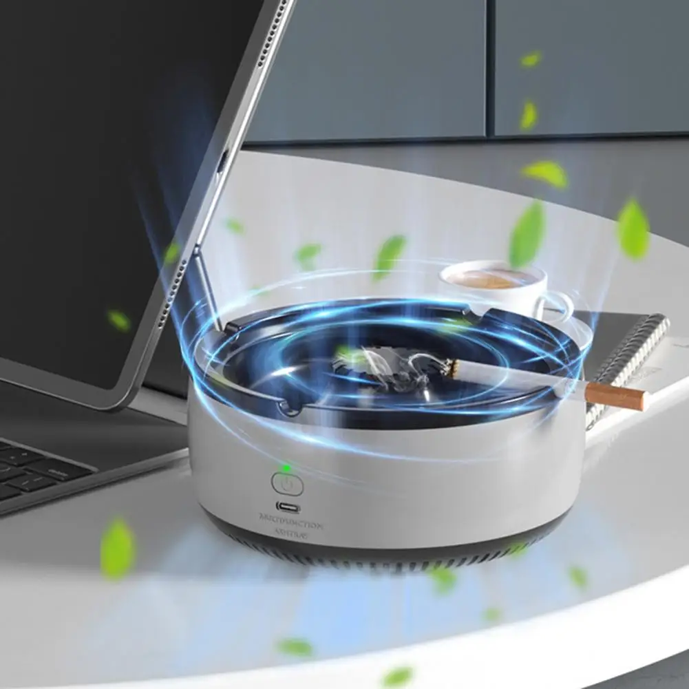 

Mini Car Ashtray Purifier Efficient Car Ashtray with 360-degree Wind Circulation Multiple Filtering for Easy Purification