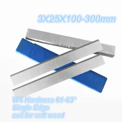 3 Pcs W4 Wood Planer Knife Jointer Blade Cutting Knifes Length 3X25X100-300mm For Woodworking Machinery