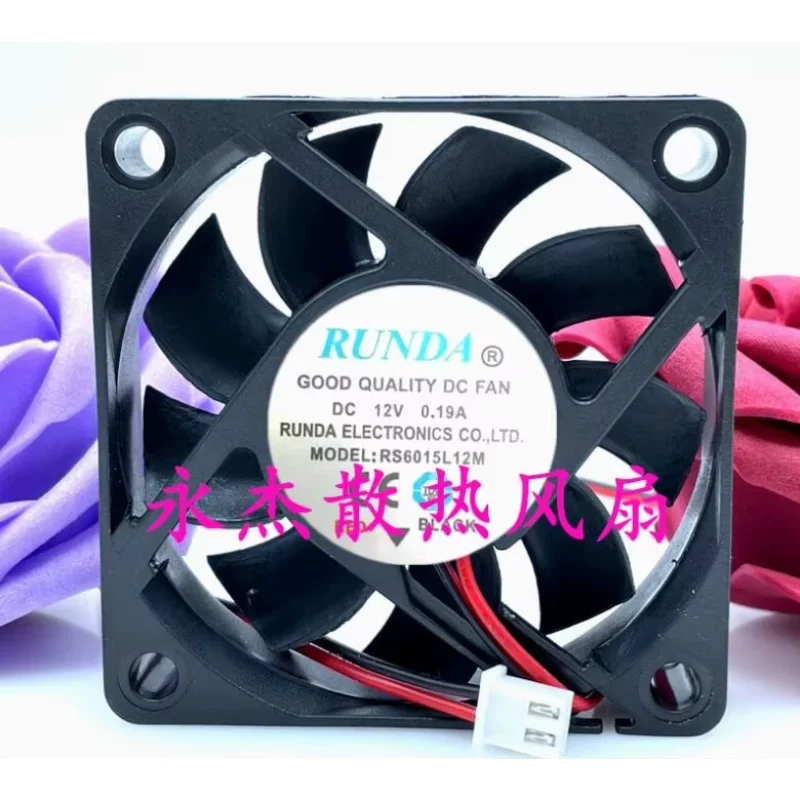 

RUNDA RS6015L12M DC 12V 0.19A 60x60x15mm 2-Wire Server Cooling Fan