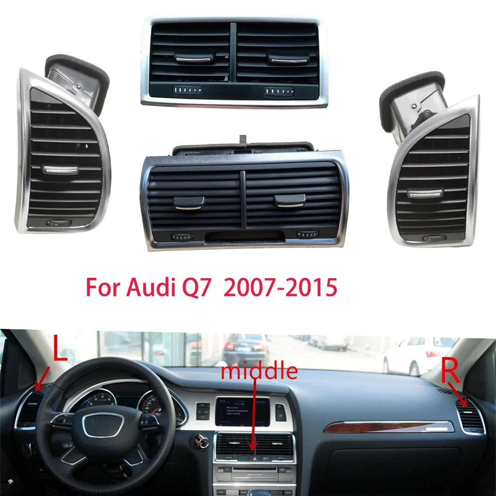 1PCS OEM 90%-95% Air Conditioner Vent A/C For Audi Q7 4L 2007-2015  Front Rear Panel Dash Louver Air Conditioner Vent A/C Outlet