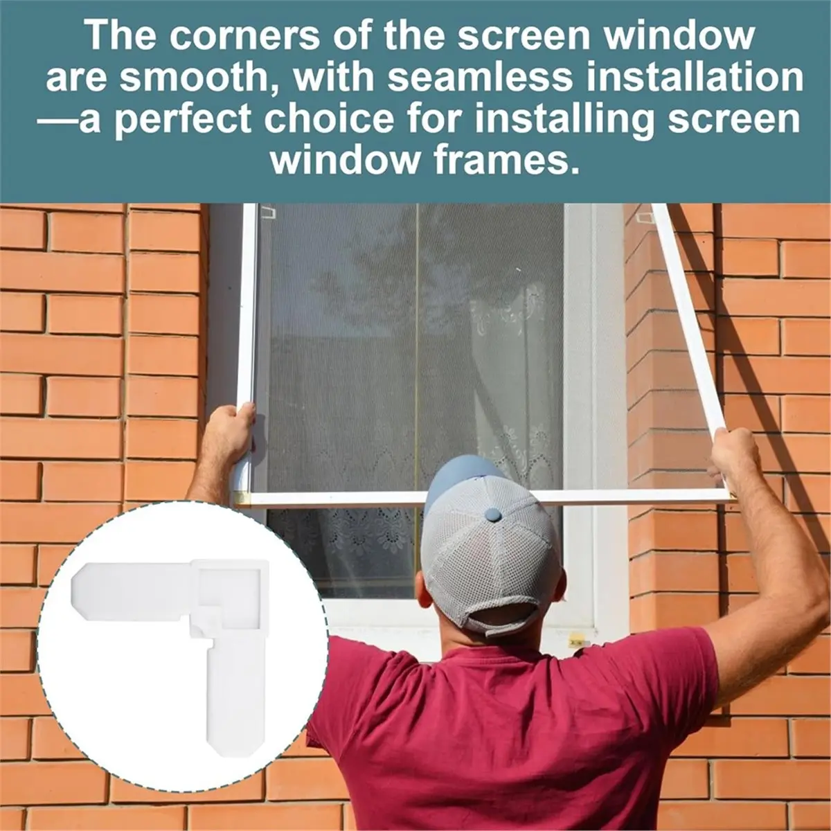 50 Pack MP7729 Screen Frame Corner 5/16 in X 3/4 in for Window/Door Screen Corners for Sliding/Casement Window