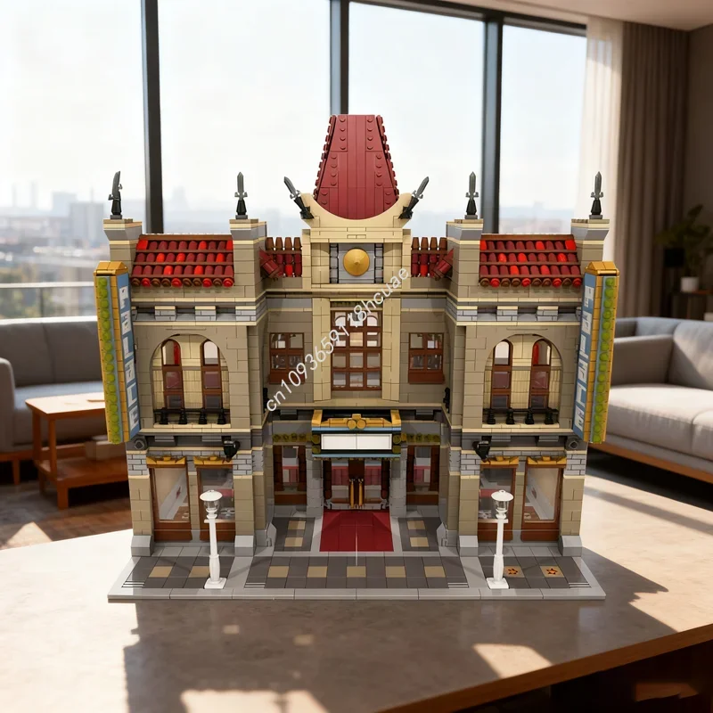 3486 Uds. MOC Palacio de cine chino modelo modular arquitectura de bloques de construcción educación creativa ladrillo regalo de Navidad juguetes para niños