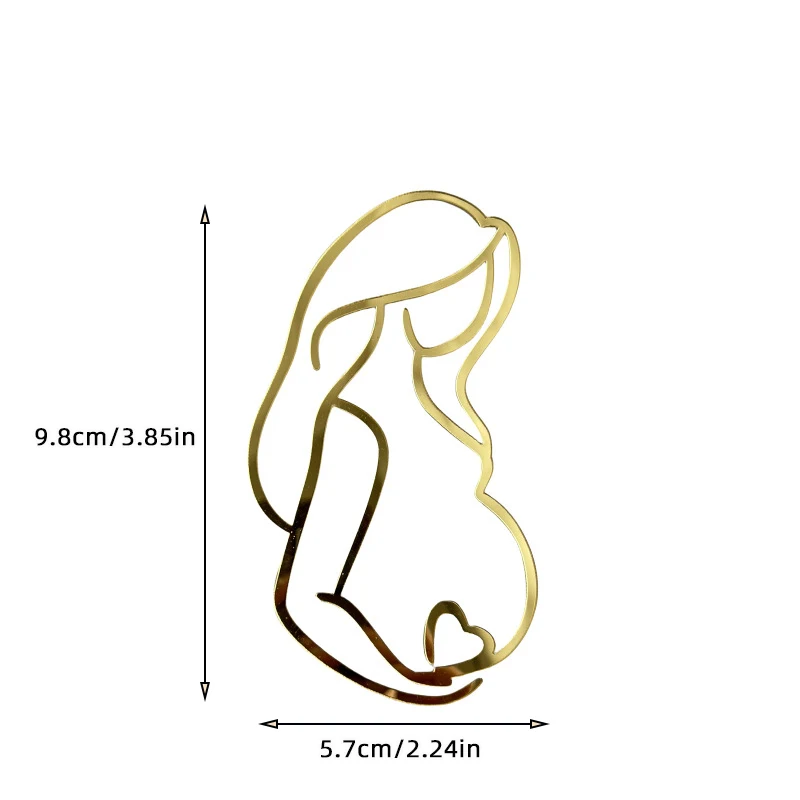 Acryl-Kuchenaufsatz „Mutter-in-Warteschlange“ – Elegante Kunst-Dekoration für schwangere Frauen, Geburtstag, Babyparty, Hochzeit, Kuchendeko-Set – Detail 9