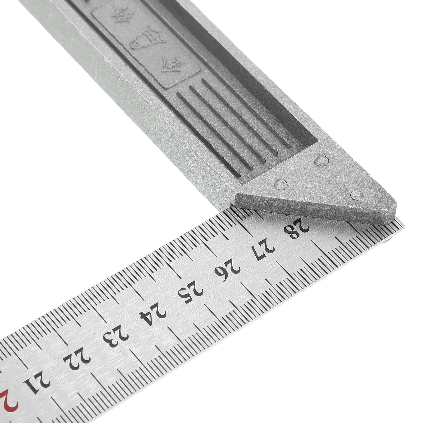 L-Steel 90 Degree Right Angle Ruler Metal Measuring Tool Accurate Clear Numbers for Carpenters DIY Use - Ruler