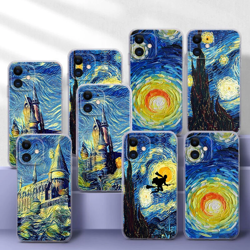 C111 Oil Painting Starry Night star Soft Case for LG K71 K8 Plus K9 Lite Q510 K92 Q92 Stylo 6 7 V40 V50 V60 Velvet G9 X4 Q61 Q60