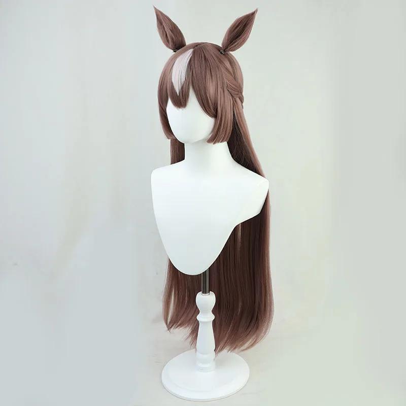 N Stock Satono Diamond Parrucca Cosplay Gioco Uma Musumee Pretty Derbyy Cosplay Coda Capelli sintetici Parrucche in fibra resistente al calore + parrucche Cap