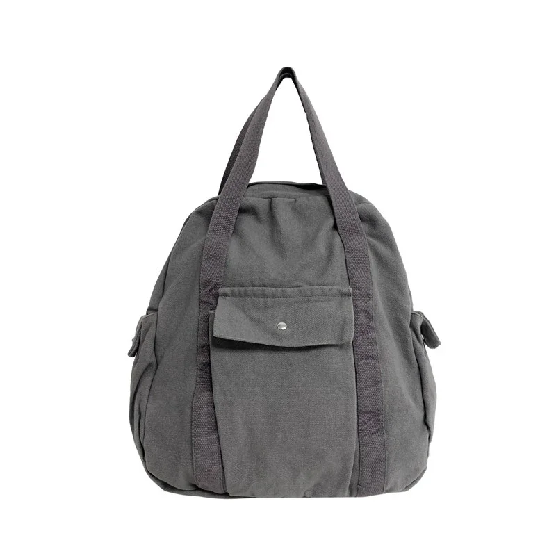 Sport rekreacyjny plecaki w stylu klasycznym solidny zamek błyskawiczny płótno o dużej pojemności trwałe torby na ramię dla unisex 2025 Retro Casual Tote — zdjęcie 7
