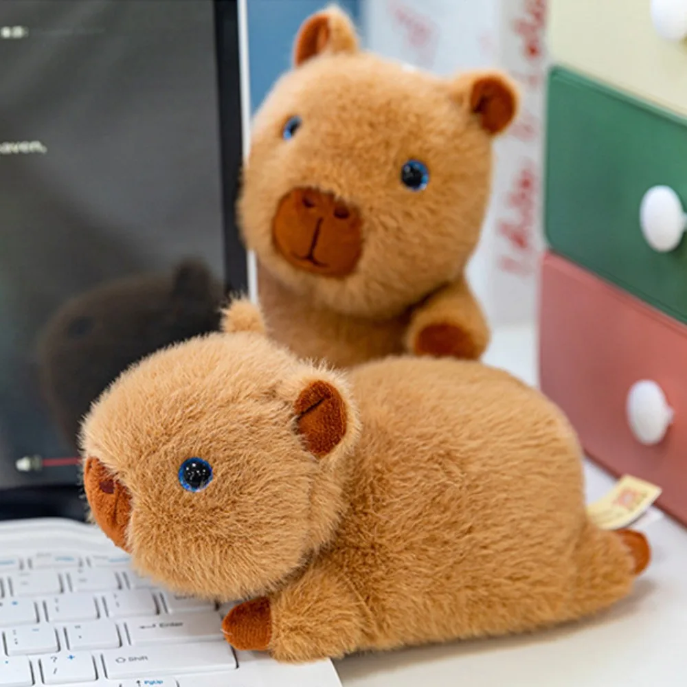 

Stuffed Doll Plush Capybara Bag Pendant PP Cotton Funny Plush Capybara Key Ring Ornament Cute Cartoon Animal Keychain Children