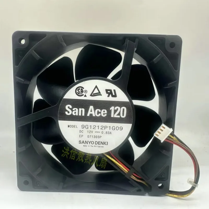 

SANYO DENKI 9G1212P1G09 DC 12V 0.83A 120x120x38mm 4-Wire Server Cooling Fan