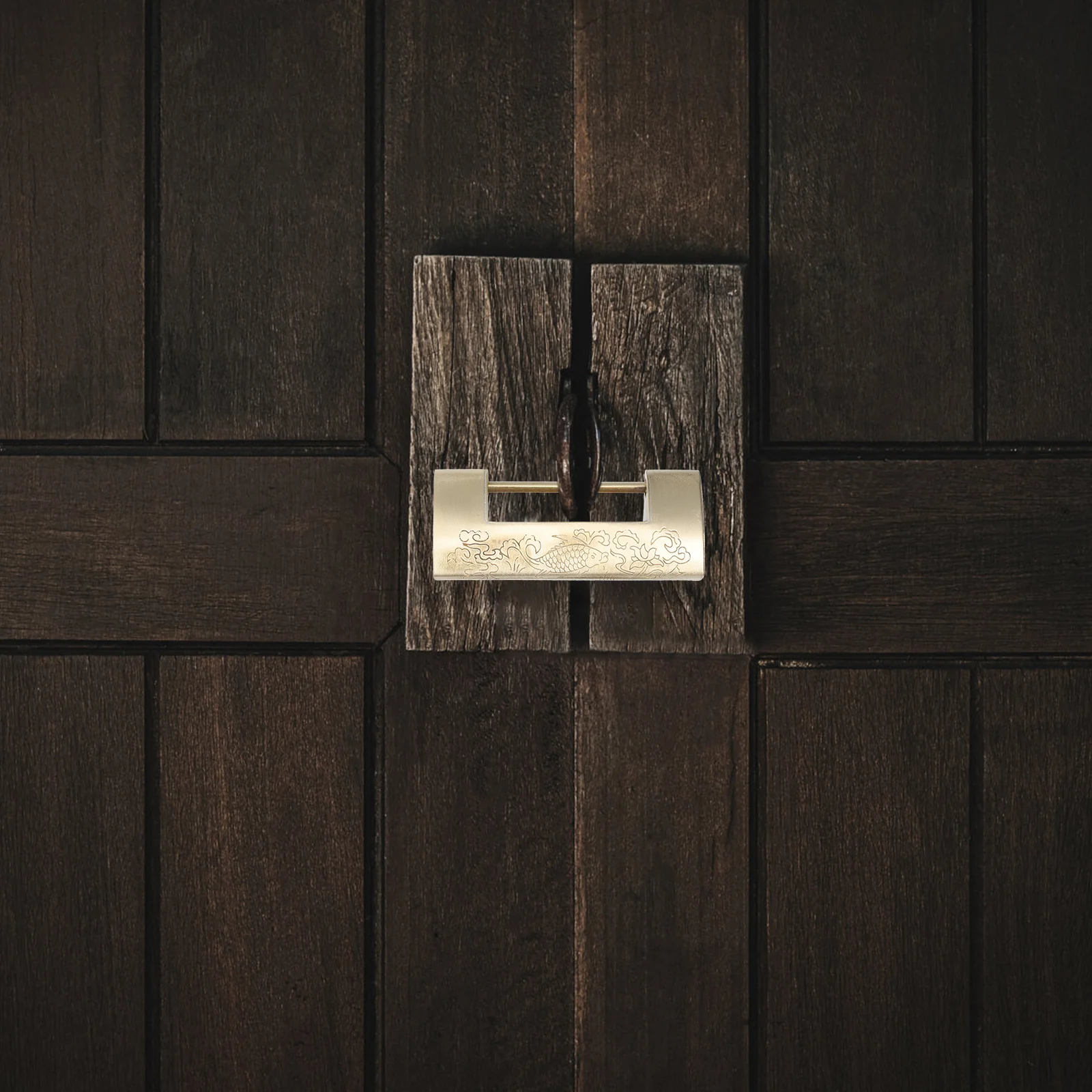 

1 set Retro Horizontal Opening Padlock For Jewelry Box Small Box Packing Buckle Gift Lock Brass Chinese Latch Hardware