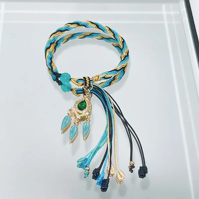 Honkai-pulsera de cuerda trenzada con riel de estrella para mujer, pulseras de acherón, Aventurina, joyería de moda, Dr. Ratio, Accesorios de Anime, Sparkle