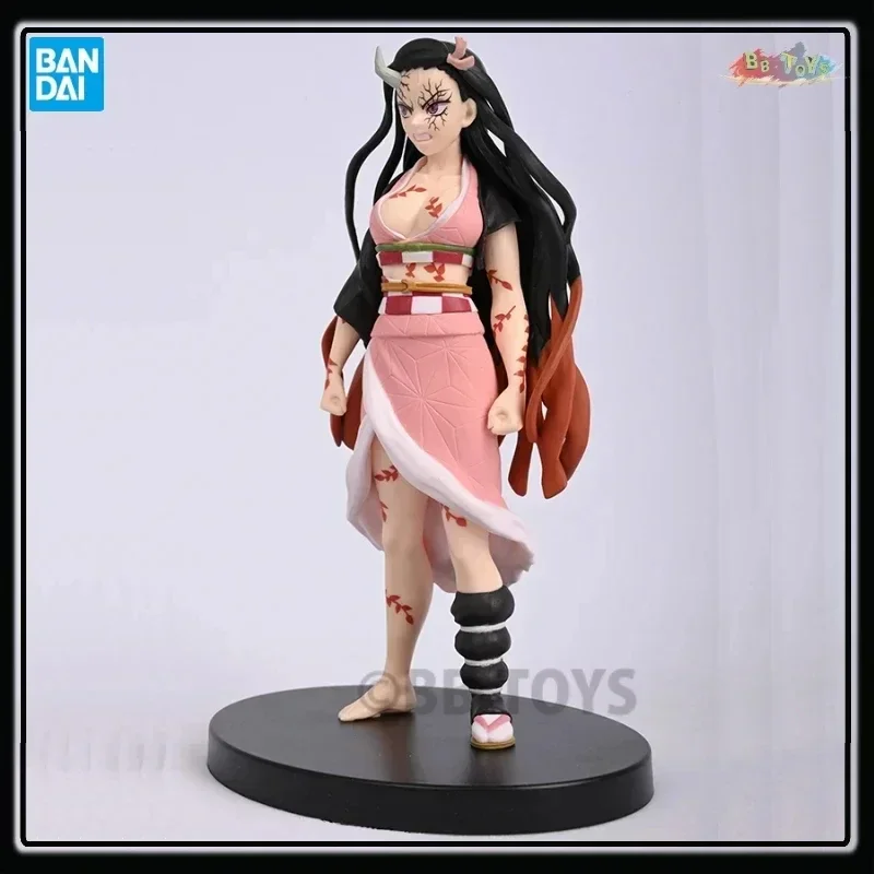 Em estoque original banpresto anime demon slayer kamado nezuko pvc figura de ação 160mm bandai estatueta brinquedos modelo colecionável