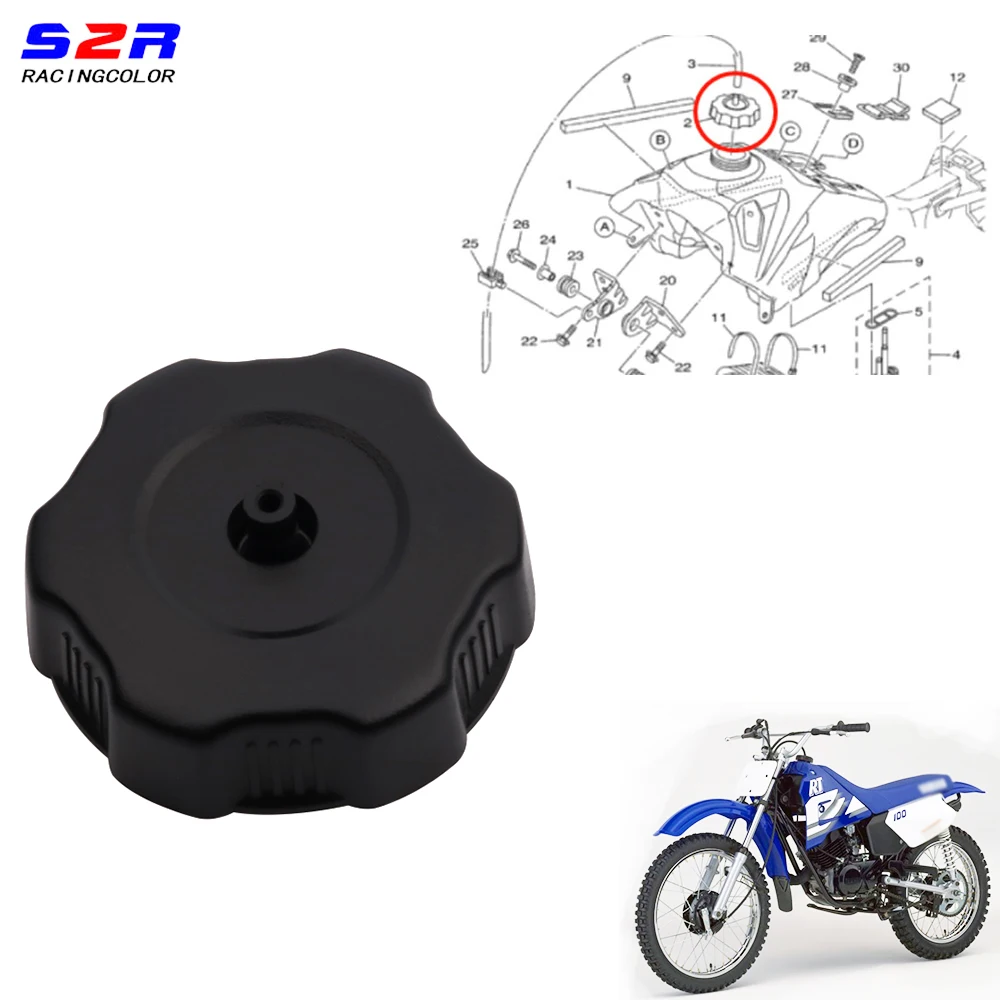 For YAMAHA RT100 2000 RT100A 1990 RT100D 1992 RT100E 1993 RT100F 1994 1995 1996 1999 Motorcycle Fuel Gas Tank Gasoline Cap Cover