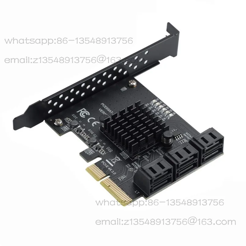 ASM1166 PCIE to SATA3.0 expansion card PCIE3.0 6/8/10 port 6G hard disk expansion adapter