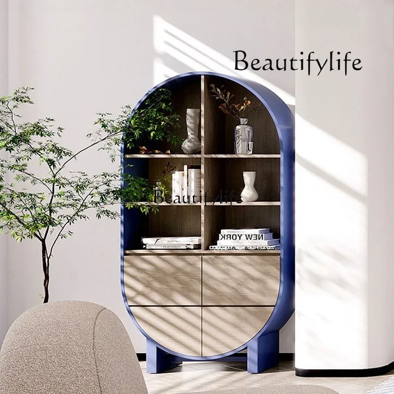 

Nordic arched door display storage cabinet display surprise storage bookcase small apartment bookshelf Italian designer
