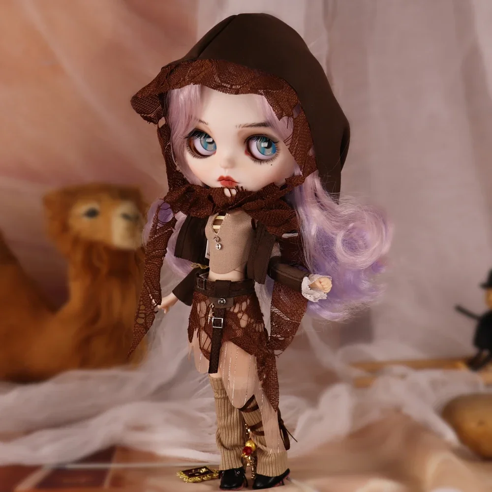 

ICY DBS Blyth Кукла Wasteland Punk Fair Skin Матовое лицо Радужные волосы Ручная роспись Макияж DIY Кукла Фестиваль Подарок на день рождения для девочки