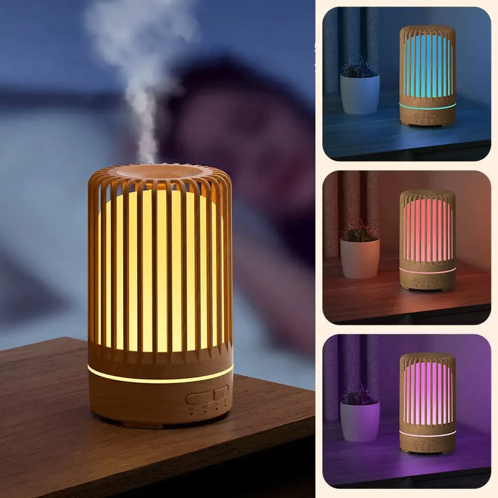 Air Humidifier Aromatherapy Machine Bird Cage Ultrasonic USB Humidifier Essential Oil Diffuser With Colorful Night Lights